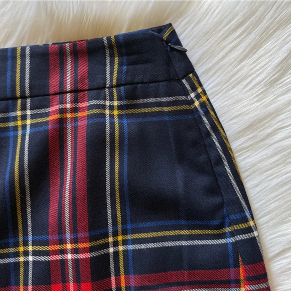 Talbots Petite Red and Navy Plaid Tartan Skirt 2P - Picture 3 of 6